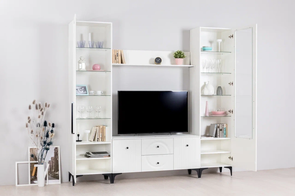 Комплект мебели в гостиную Валенсия №3 белый (Mob) Комплект мебели в гостиную Валенсия №3 белый (Mob) | Интернет магазин Масса Мебель