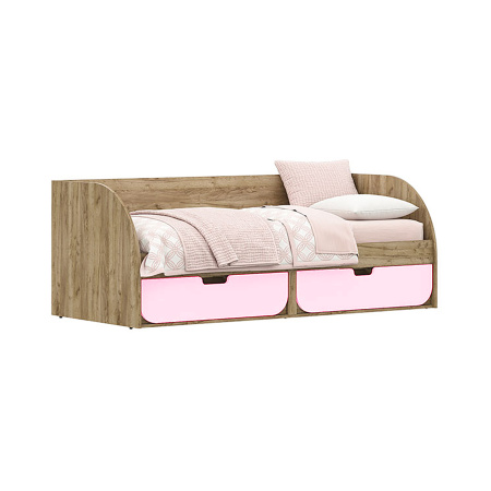 Кровать детская Колибри (Крафт золотой/розовый) RAU
