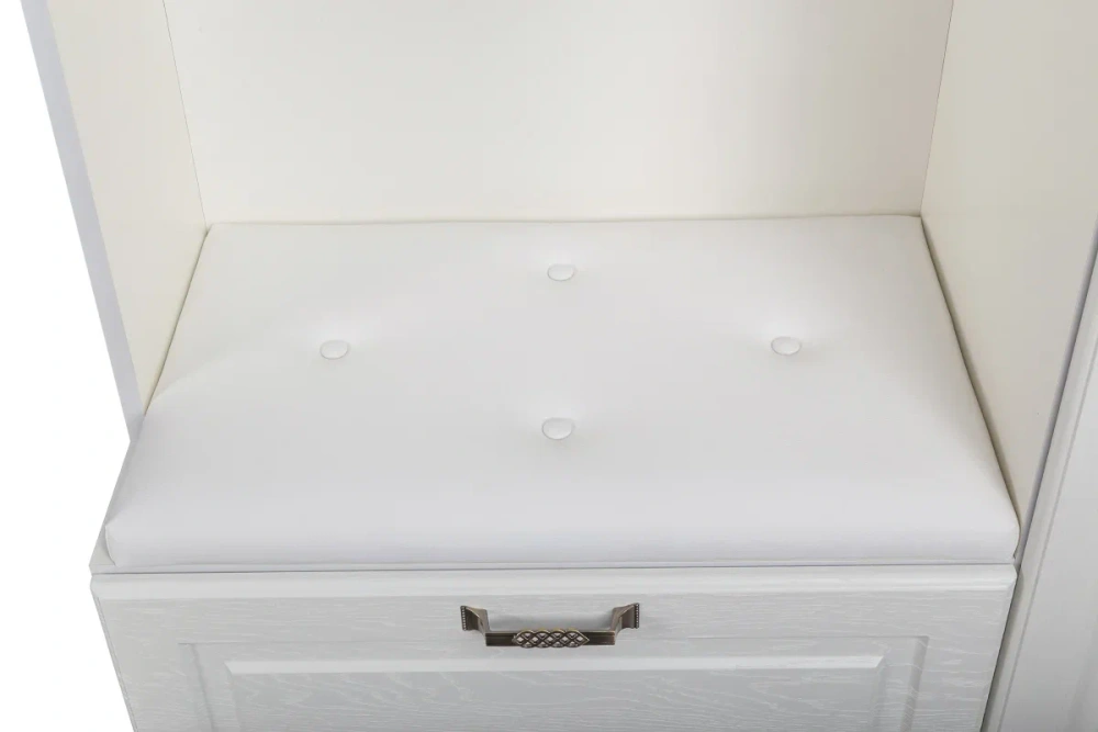 Комплект мебели в прихожую Ливерпуль №1 белый ясень ваниль (Mob) | Интернет магазин Масса Мебель