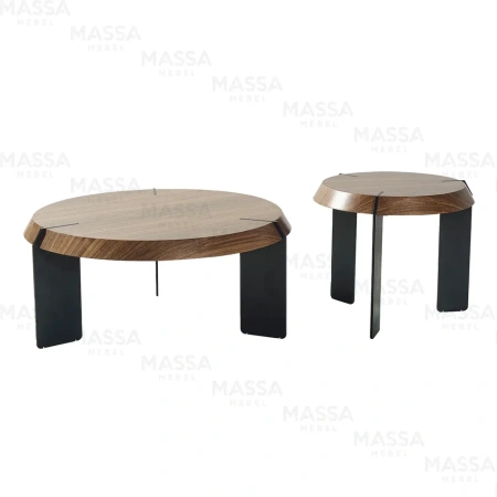 Комплект кофейных столиков Larex 581/582 мдф, металл (2 шт. в комплекте) Турция