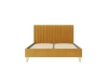 Кровать мягкая двуспальная Бари 160х200 с подъёмным механизмом (Горчичный велюр) ЛД | Интернет магазин Масса Мебель