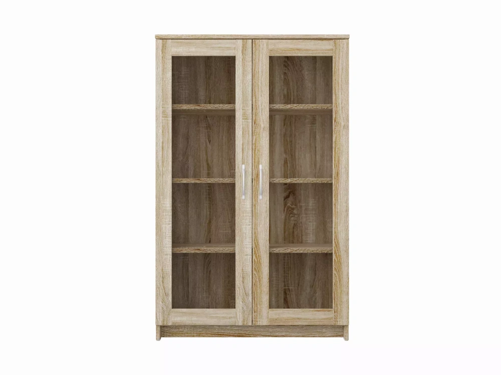 Тумба Сириус 2 двери со стеклом 78х123 дуб сонома (GL) | Интернет магазин Масса Мебель