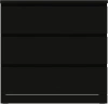 Комод Варма 3 ящика шпон ясень черный 80х78 (GL) | Интернет магазин Масса Мебель