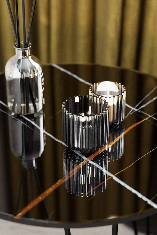 Стол журнальный Рид Glass 530 сахара нуар/черный матовый (KL) | Интернет магазин Масса Мебель