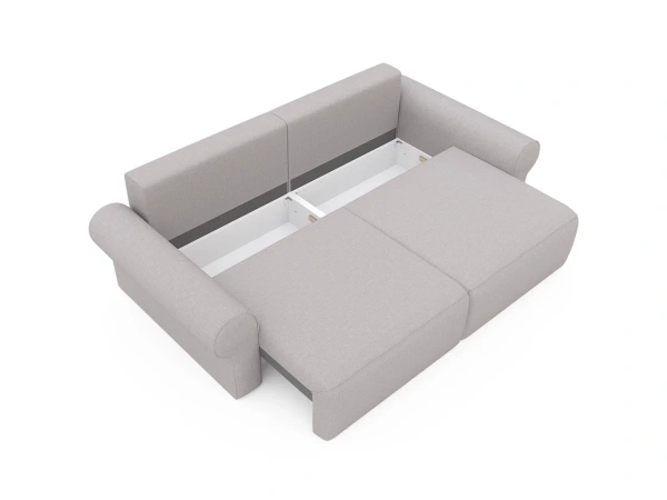 Диван прямой Петра (Светло-серый)