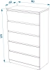 Комод Варма 5 ящиков белый 80х123 (GL) - интернет магазин Масса Мебель