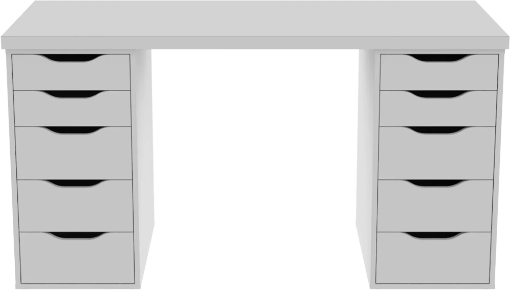 Cтол письменный Ингар Ингар 2/55 140x75 белый (GL) | Интернет магазин Масса Мебель