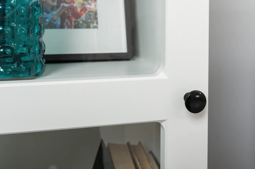 Шкаф-витрина Остин 16.394.01  Белый шагрень/Дуб Золотой (Mob) 