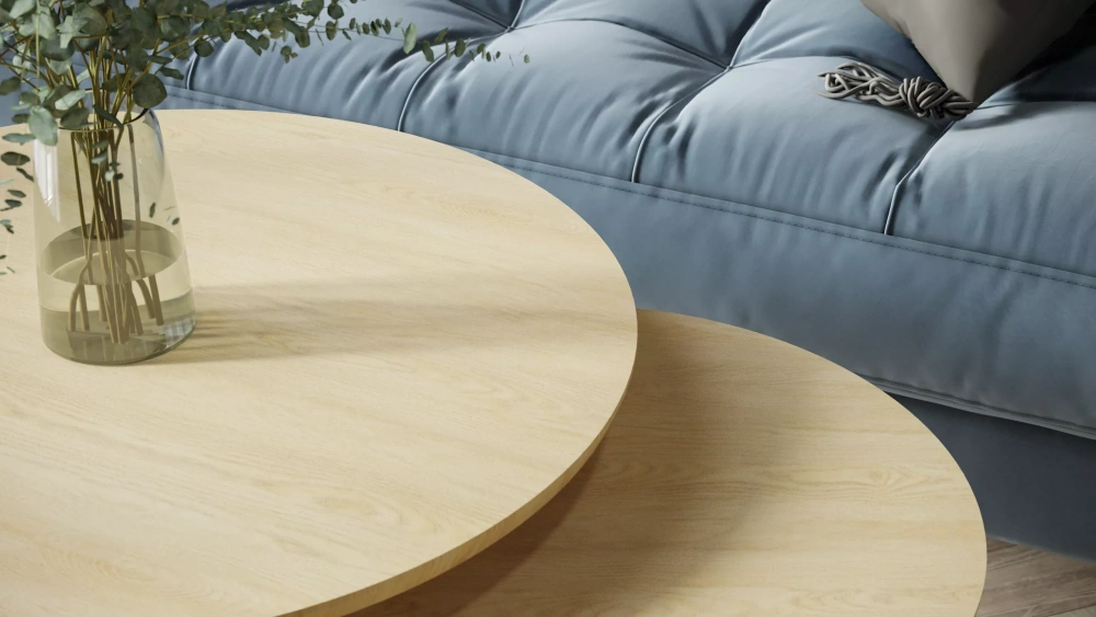 Комплект столов журнальных "Лесли" 2 шт. дуб янтарный (KL) Комплект столов журнальных "Лесли" 2 шт. дуб янтарный (KL) | Интернет магазин Масса Мебель