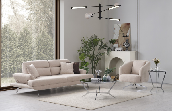 Диван прямой Fly 3 Seather Gloria 030, букле (Турция)
