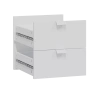Стеллаж Фора 4.2. комплект выдвижных ящиков 33х33 белый (GL)