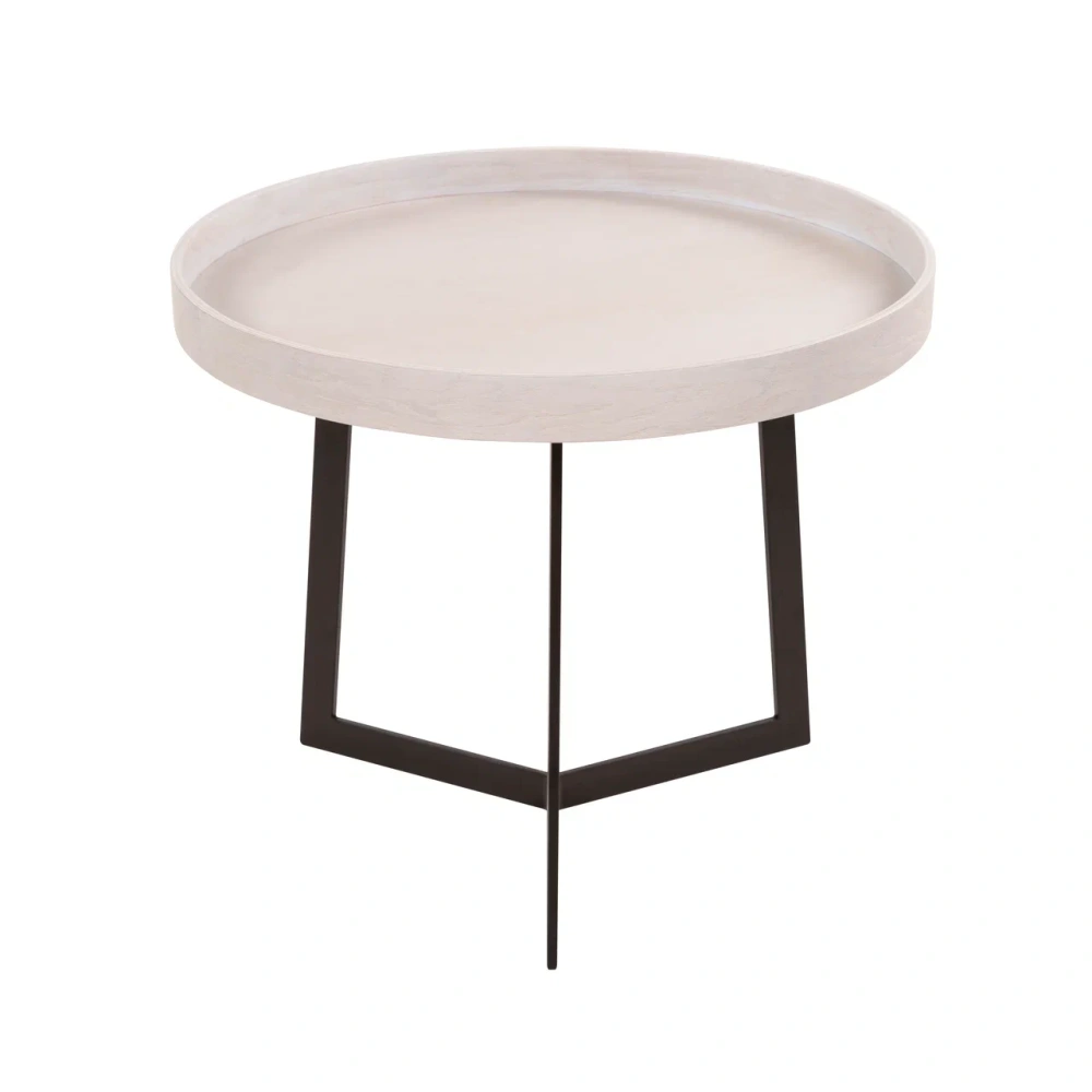 Стол журнальный Орбита-2 шпон, ясень белый (GT) - интернет магазин Масса Мебель