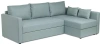 Диван трехместный с угловой секцией Вало ДП мятно серый рогожка (GL)