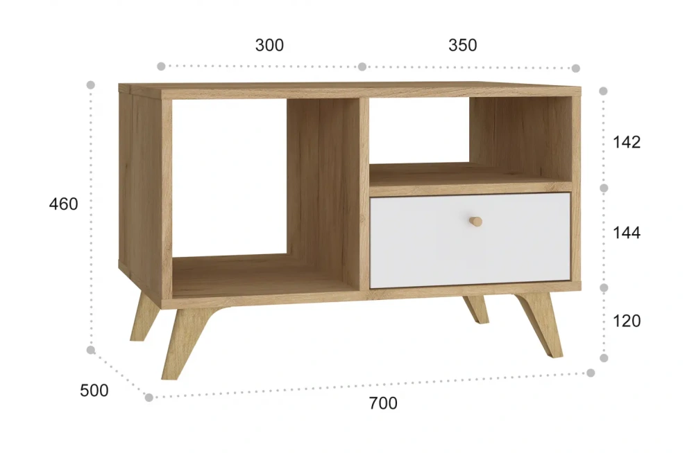 Комплект мебели в гостиную Ирма ИР-001 дуб крафт/белый структурный (COM) | Интернет магазин Масса Мебель