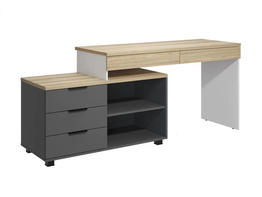 Стол письменный СкайЛайт с выдвижной тумбой (COM) | Интернет магазин Масса Мебель