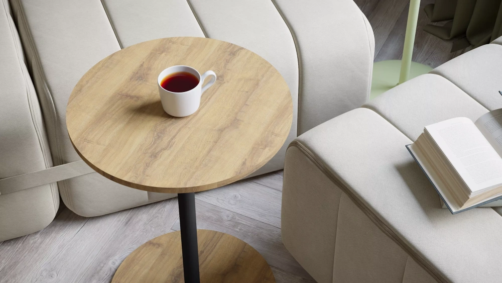 Стол журнальный Кат дуб вотан (KL) - интернет магазин Масса Мебель