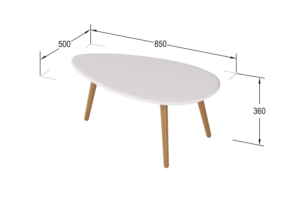 Комплект столов журнальных "Твинс" 2 шт. белый (KL) - интернет магазин Масса Мебель