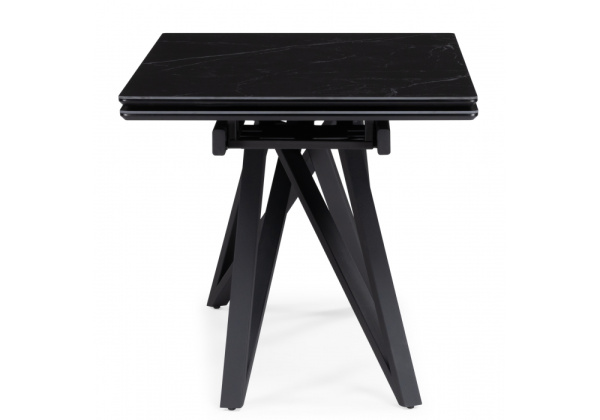 Стол обеденный раскладной Вектор (Черный матовый ) Стол обеденный раскладной Вектор (Черный матовый )