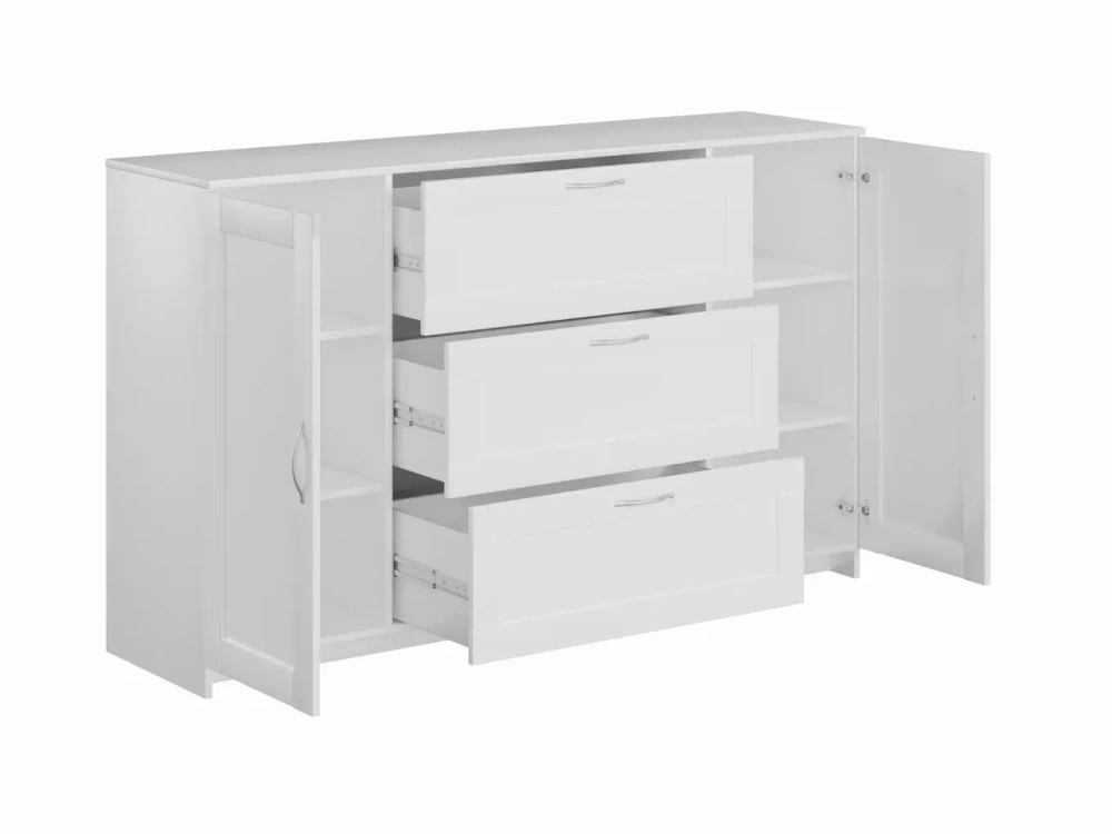 Тумба Сириус 2 двери и 3 ящика 156х95 белый (GL) | Интернет магазин Масса Мебель