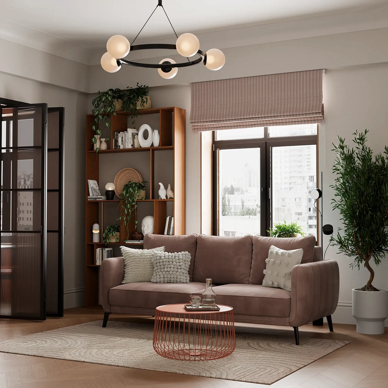 Диван прямой Счастливый День серый велюр (DO)